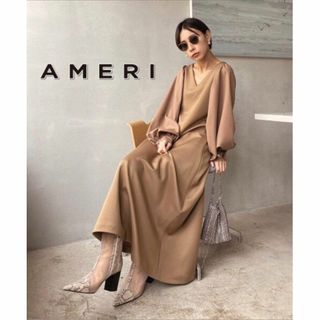 【送料無料】AMERI CANOPY SLEEVE DRESS ワンピース(ロングワンピース/マキシワンピース)