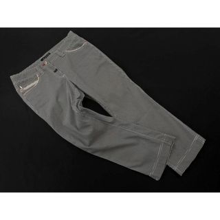 イタリヤ(伊太利屋)の伊太利屋 チェック タック ストレッチ パンツ size7/白ｘ黒 ■◇ レディース(その他)