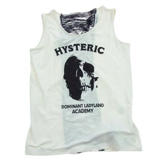 HYSTERIC GLAMOUR ヒステリックグラマー タンクトップ 0141CR01 フリンジ スカル プリント タンクトップ オフホワイト系 FREE【中古】