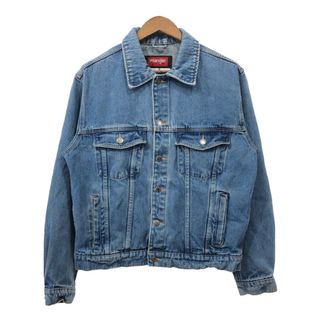 ラングラー(Wrangler)の90年代 Wrangler ラングラー デニムジャケット ライトブルー (メンズ M) 中古 古着 Q7481(Gジャン/デニムジャケット)