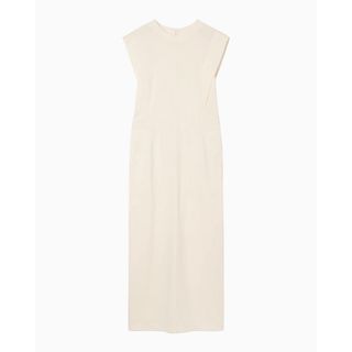 mame - Cotton Jersey Sleeveless Dress - ecru