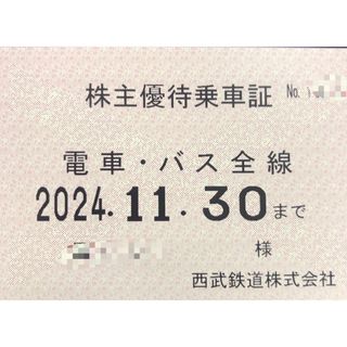 西武　電車　バス全線　株主優待乗車証　定期券　1枚(その他)