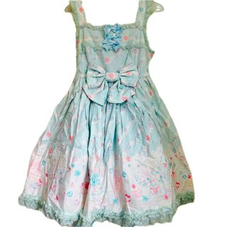 Angelic Pretty - エ2 アンジェリックプリティ　ジュエリージュレ　ジャンパースカート　サックス