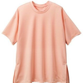 ジーラ(GeeRA)のLピンク　GeeRA　Tシャツ 切りっぱなしデザインゆるカットソー(Tシャツ(半袖/袖なし))