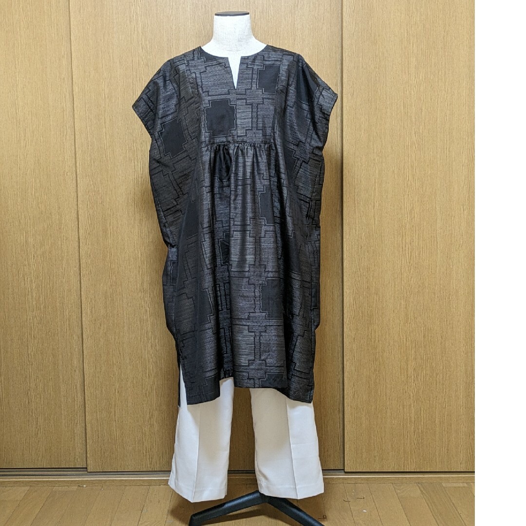 SOLD 着物リメイク チュニック 大島紬 FREE SIZEの通販 by SOLD 着物リメイク チュニック 大島紬 FREE SIZEの通販 by