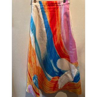 アメリヴィンテージ(Ameri VINTAGE)のameri vintage HAILEY WAVE ART SKIRT(ロングスカート)