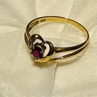 ビンテージ K18 昭和の古いリング(リング(指輪))