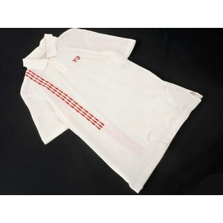 Y-3 ワイスリー ADIDAS ろうそく刺繍 ポロシャツ sizeS/白 ■◆ メンズ(ポロシャツ)