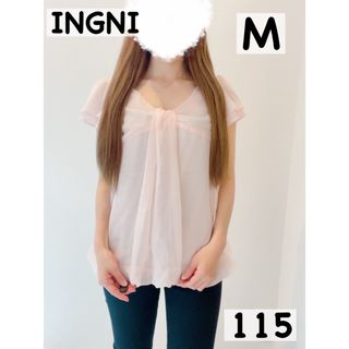 イング(INGNI)の【 INGNI 】イング シフォン シャツ トップス 着画 写真 M(シャツ/ブラウス(半袖/袖なし))