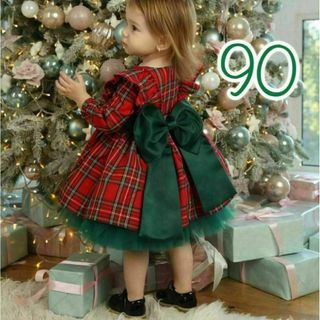 90 クリスマス　ワンピース　ベビードレス　キッズドレス(ドレス/フォーマル)