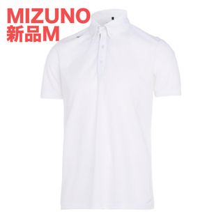 ミズノ(MIZUNO)のMIZUNO ピュアハイパー半袖ポロシャツホワイトM 【抗菌防臭／防汚/メンズ】(ウエア)