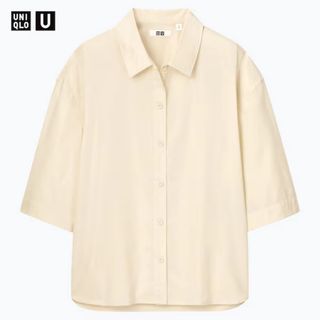 ユニクロ(UNIQLO)のUNIQLO U オーバーサイズシャツ(5分袖)(シャツ/ブラウス(半袖/袖なし))