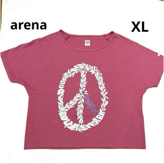 アリーナ(arena)のarena 半袖Tシャツ　XL  ピンク(Tシャツ(半袖/袖なし))