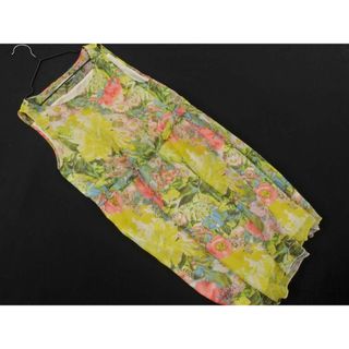 UNRELISH アンレリッシュ 花柄 ノースリーブ ワンピース sizeM/黄 ■◆ レディース