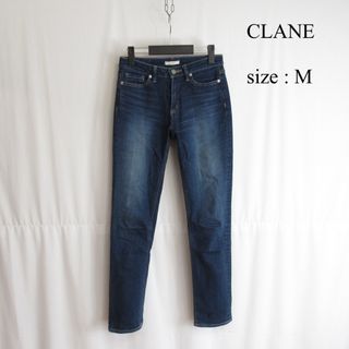 CLANE - CLANE スリム テーパード ジャージ デニム パンツ ジーンズ 24 紺