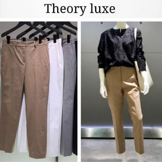 セオリーリュクス(Theory luxe)のtheory luxe セオリーリュクス☆テーパードパンツ 34 ホワイト(クロップドパンツ)