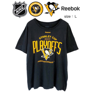 Reebok - NHL　ピッツバーグ・ペンギンズ　Tシャツ　L　黒　USA古着