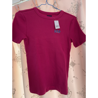 ギャップ(GAP)のGAP リブTシャツ ピンク Sサイズ 新品(Tシャツ/カットソー(半袖/袖なし))
