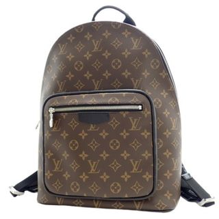 ルイヴィトン(LOUIS VUITTON)のLOUIS VUITTON(ルイ・ヴィトン) モノグラム・マカサー ジョッシュ リュック・バックパック リュックサック 肩掛け モノグラムマカサー ブラウン茶 ブラック黒 シルバー金具 M41530 メンズ 40802087931【中古】【アラモード】(バッグパック/リュック)