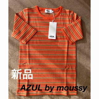 AZUL by moussy - 【アスールバイマウジー】レディース　半袖カットソー　クルーネック半袖Tシャツ