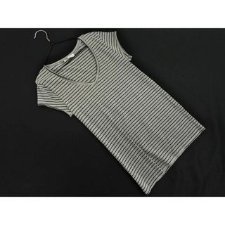 ザラ(ZARA)のZARA ザラ ボーダー Tシャツ sizeM/グレー ■◆ レディース(Tシャツ(長袖/七分))