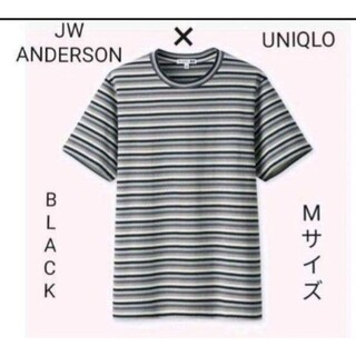 ユニクロ(UNIQLO)のユニクロ ×ＪＷアンダーソン 　ボーダーT（半袖)　Mサイズ　BLACK(Tシャツ/カットソー(半袖/袖なし))