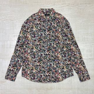 ポールスミス(Paul Smith)のPAUL SMITH プリント 長袖 シャツ 総柄 日本製 サイズ L(シャツ)