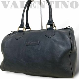 ヴァレンティノ(VALENTINO)の【ヴァレンティノ】ミニボストンバッグ ハンドバッグ 総柄 ネイビー(ハンドバッグ)