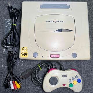 セガ(SEGA)のSS セガサターン 白 シロ 本体 メンテ電池交換済み 管理949(家庭用ゲーム機本体)