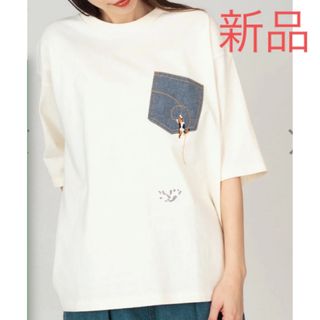 グラニフ(Design Tshirts Store graniph)の【新品】グラニフ　ピールオフ｜ビッグシルエットTシャツ　M ジョイフルキャッツ(Tシャツ(半袖/袖なし))