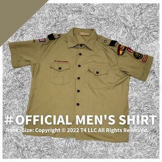 OFFICIAL MENS SHIRT シャツ ベージュ ミリタリー ✓2131(ポロシャツ)