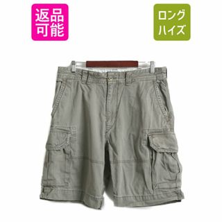 ラルフローレン(Ralph Lauren)のヴィンテージ 加工 90s ポロ ラルフローレン コットン チノ カーゴ ショーツ メンズ 36 90年代 ショートパンツ 短パン 半パン ポロチノ 緑(ショートパンツ)