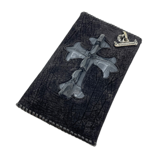 ガボラトリー(Gaboratory)のGaboratory ガボラトリー Crocodile Large Tail Spine Cross Inlay Hippo Long Wallet 三つ折り 財布 メンズ 送料無料 中古 IT1(長財布)