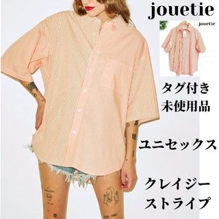 jouetie - 未使用品　ジュエティ オーバーサイズクレイジーストライプ 半袖シャツ オレンジ