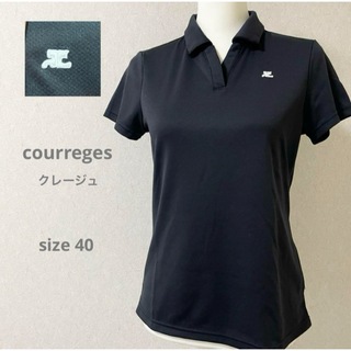 クレージュ(Courreges)のcourreges クレージュ スキッパーTシャツカットソー ロゴ刺繍入り(Tシャツ(半袖/袖なし))