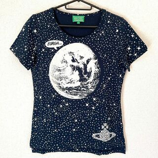 ヴィヴィアンウエストウッド(Vivienne Westwood)の極美品　ヴィヴィアンウエストウッド　Tシャツ　オーブ　ネイビー　宇宙　サイズ3(Tシャツ(半袖/袖なし))