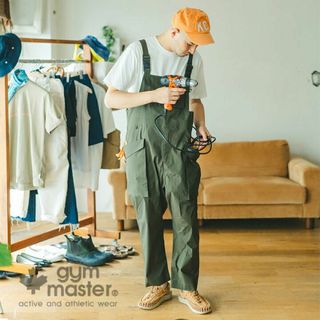 ジムマスター(GYM MASTER)の【送料無料】gym master モンスターポケット オーバーオール オリーブ(その他)