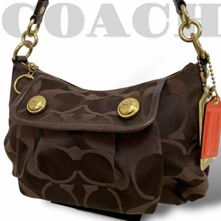 コーチ(COACH)の美品【コーチ】13833 ワンショルダーバッグ 肩掛け シグネチャー(ショルダーバッグ)