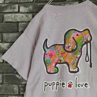 ギルタン(GILDAN)のpuppieloveパピーラブ子犬の愛teeレスキュー犬デザインtシャツTシャツ(Tシャツ/カットソー(半袖/袖なし))