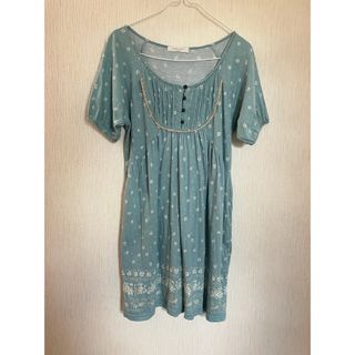 ショコラフィネローブ(chocol raffine robe)のchocol raffine robe チュニック 花柄 水色(チュニック)