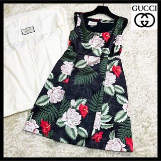 グッチ(Gucci)の✨新品未使用✨GUCCI 2022ss ノースリーブワンピース 花柄 ショート丈(ミニワンピース)