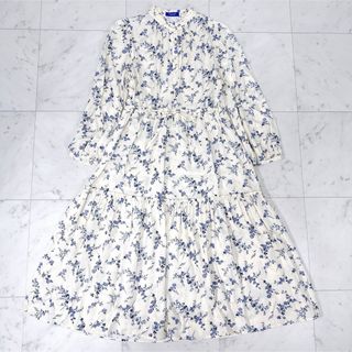 ブルーレーベルクレストブリッジ(BLUE LABEL CRESTBRIDGE)のブルーレーベルクレストブリッジ ロングワンピース ティアード Aライン 花柄(ロングワンピース/マキシワンピース)