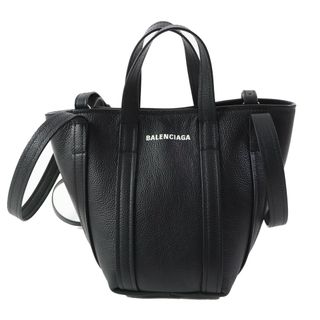 バレンシアガ(Balenciaga)の極美品◎BALENCIAGA バレンシアガ 672793 エブリデイ XS ノースサウス レザー 3WAY ハンド／トート／ショルダーバッグ ブラック イタリア製 レディース(トートバッグ)