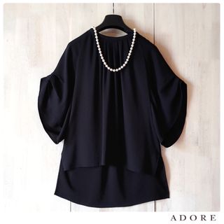 ADORE - ◆幻◆ 希少　定価3.1万円 ADORE　雑誌掲載　ポアリージョーゼットブラウス