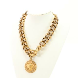 VERSACE - ヴェルサーチ メドゥーサ チェーン ネックレス ゴールド アクセサリー メダル モチーフ メンズ レディース EHM AC6-2