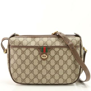 グッチ(Gucci)の美品 オールド グッチ GGスプリーム 89.02.077 ショルダーバッグ 斜め掛け メッセンジャー レザー メンズ レディース MHM AC9-2(ショルダーバッグ)