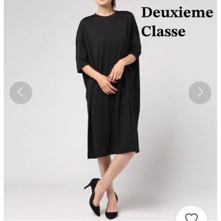 DEUXIEME CLASSE - ドゥーズィエムクラス　ウインドフィールテンジクワンピース　ブラック　半袖