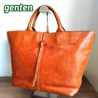 genten - genten　ゲンテン　トスカ　ハンドバッグ　トートバッグ　レザー　ブラウン