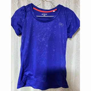 asics - アシックス asics　星柄 ランニング Tシャツ レディース　Mサイズ