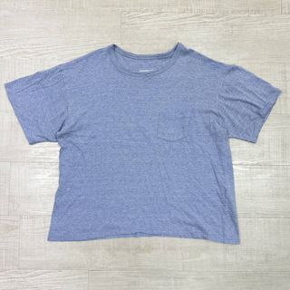 アンユーズド(UNUSED)のUNUSED ポケット ワイド Tシャツ ポケT 日本製 ブルー 系 サイズ 2(Tシャツ/カットソー(半袖/袖なし))